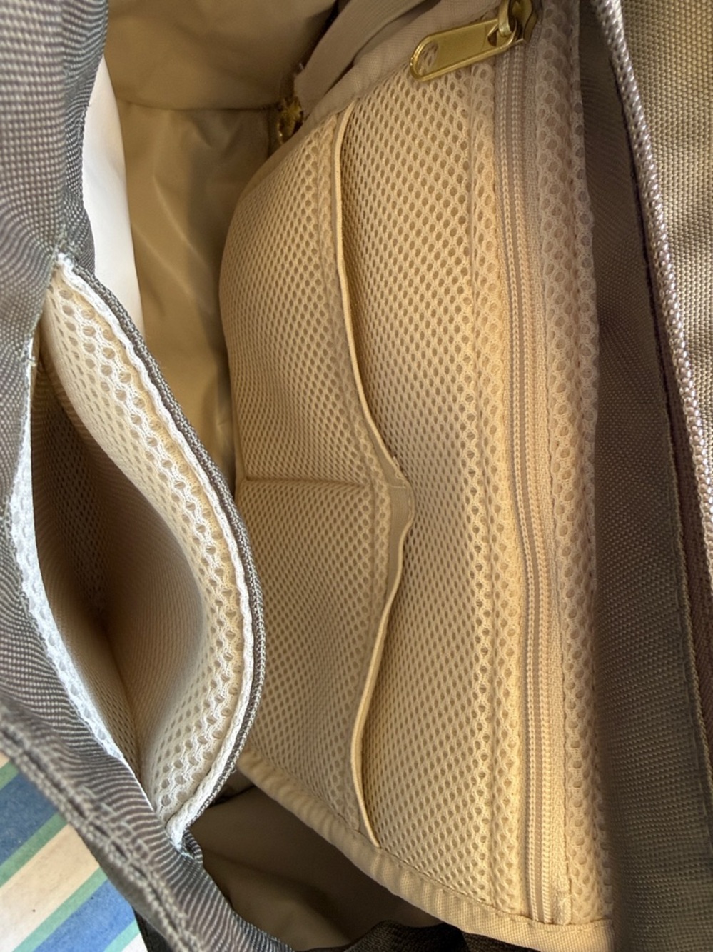 Canvelle Boxy Crossbody Tote: small, color: olive. MASHINE WASHABLE - Picture 8 of 12